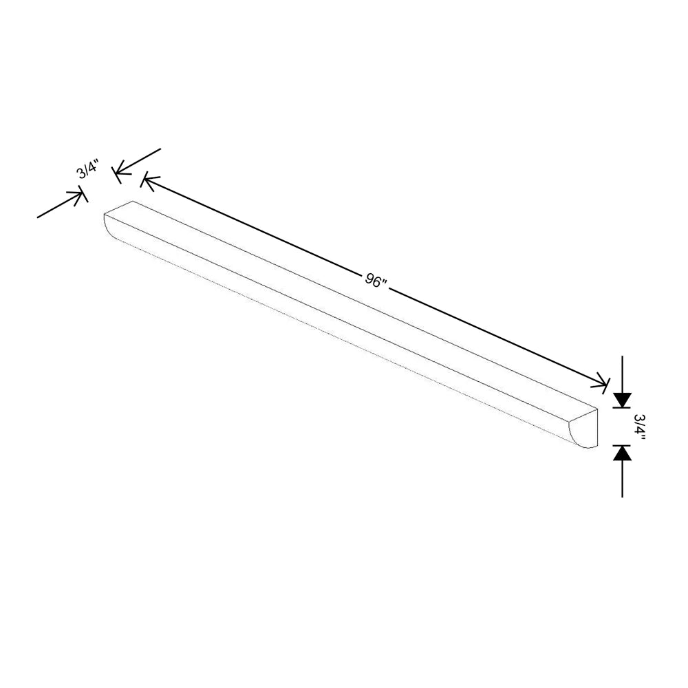 Fabuwood Quest Metro Java 96" Width Quarter Round Molding  {N/A w/Value line}
